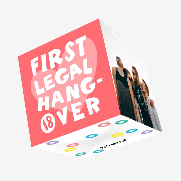 First Legal Hangover Pink 18th Birthday Confetti-exploding Greetings Card