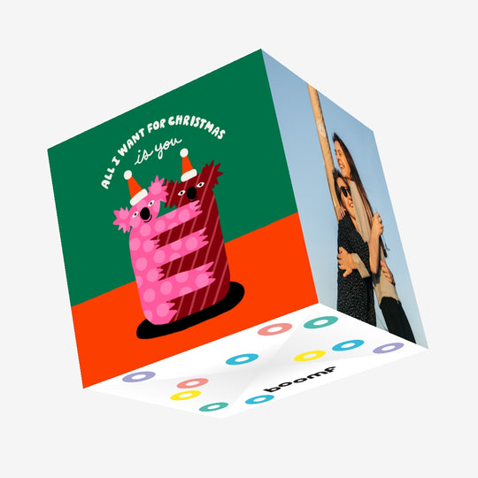 All I Want For Christmas Is You Funny Koalas Confetti-exploding Greetings Card