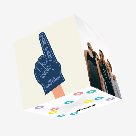 Top Fan No. 1 Brother Confetti-exploding Greetings Card