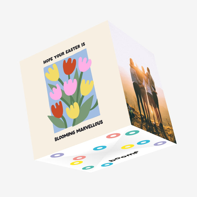 Hope Your Easter Is Blooming Marvellous Tulip Confetti-exploding Greetings Card