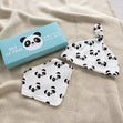 Panda Organic Cotton Baby Hat and Bib Gift Set