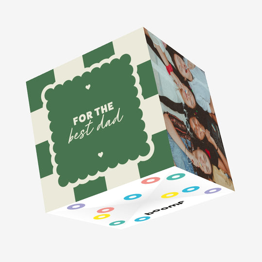 For The Best Dad Modern Design Confetti-exploding Greetings Card