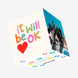 It Will Be Ok Colourful Letters Confetti-exploding Greetings Card