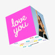 Simple Pink Love You Valentine's Confetti-exploding Greetings Card