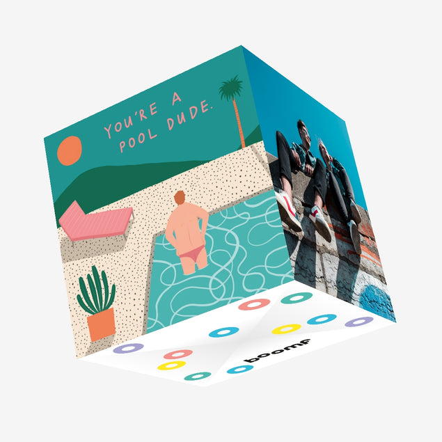 Pool Dude Birthday Confetti-exploding Greetings Card