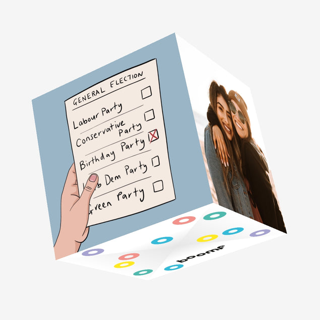 General Election - Birthday Party Funny Confetti-exploding Greetings Card