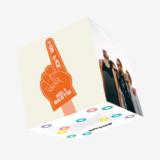 Top Fan No. 1 Bestie Confetti-exploding Greetings Card