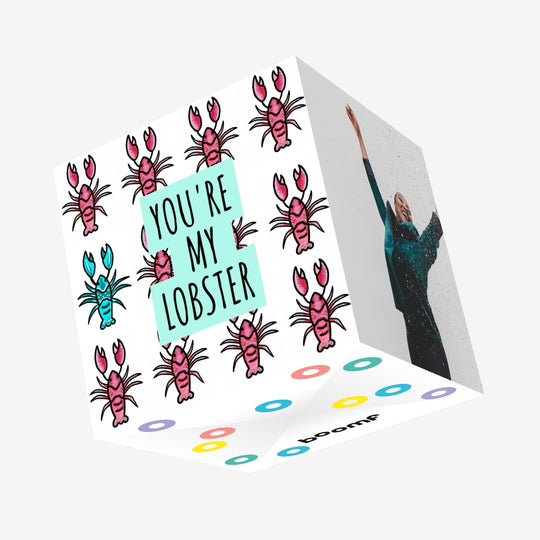 You're My Lobster Lobsters Pattern Confetti-exploding Greetings Card