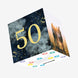50th Birthday Abstract Design Confetti-exploding Greetings Card