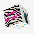 Zebra Print Birthday Confetti-exploding Greetings Card