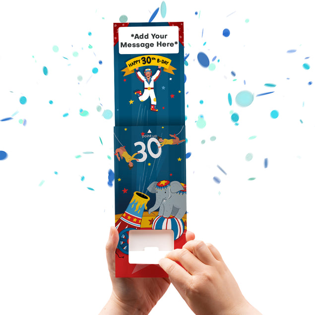 30th Birthday Cannon Confetti Shooter Card