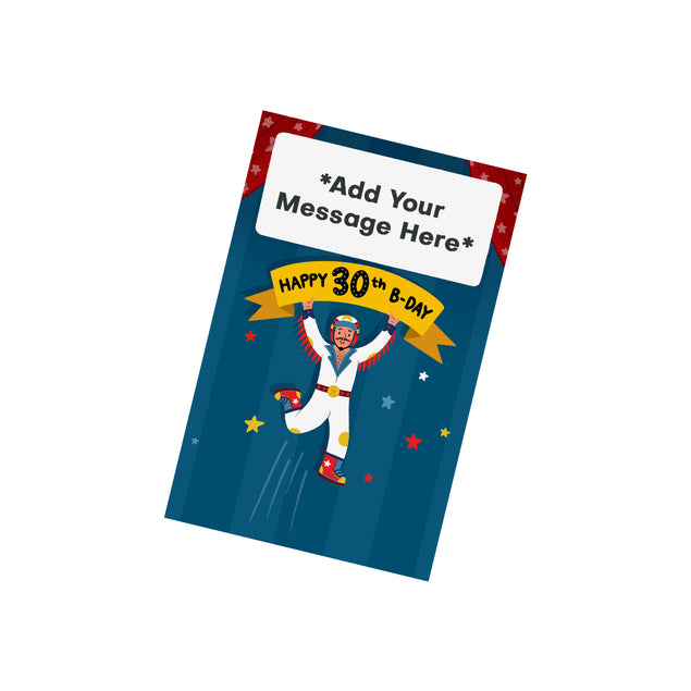 30th Birthday Cannon Confetti Shooter Card