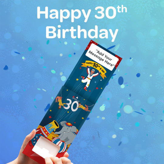 30th Birthday Cannon Confetti Shooter Card