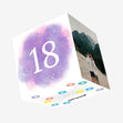18th Birthday Purple Sky Confetti-exploding Greetings Card