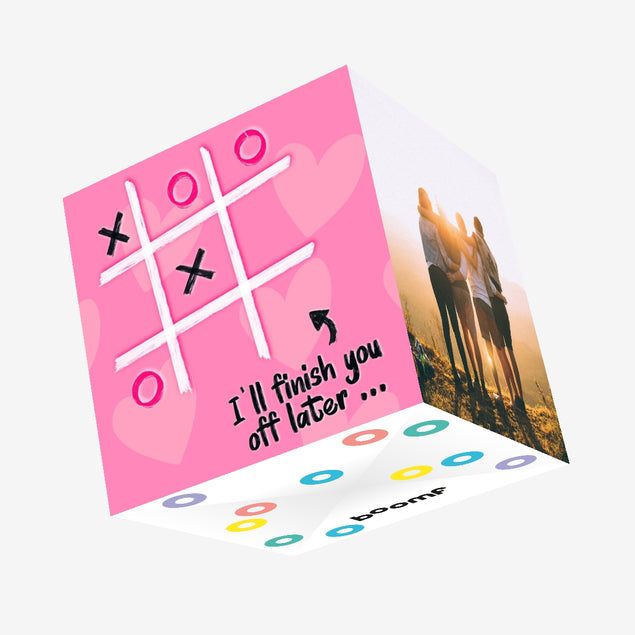Naughty Tic Tac Toe Confetti-exploding Greetings Card
