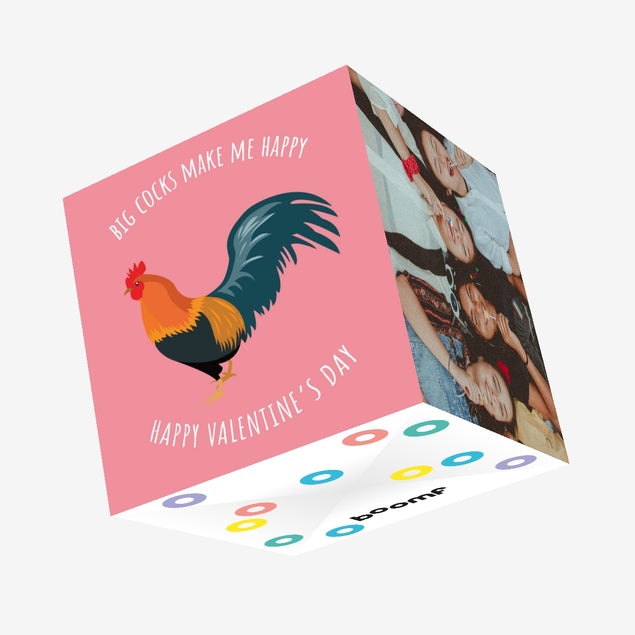 Big C**ks Make Me Happy Confetti-exploding Greetings Card