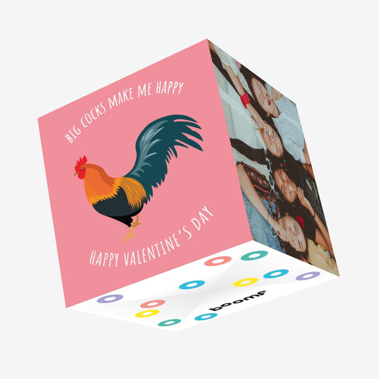 Big C**ks Make Me Happy Confetti-exploding Greetings Card