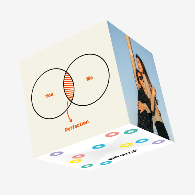 Funny Venn Diagram Anniversary Confetti-exploding Greetings Card