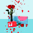 Confetti-Exploding Eternity Rose Box - Red