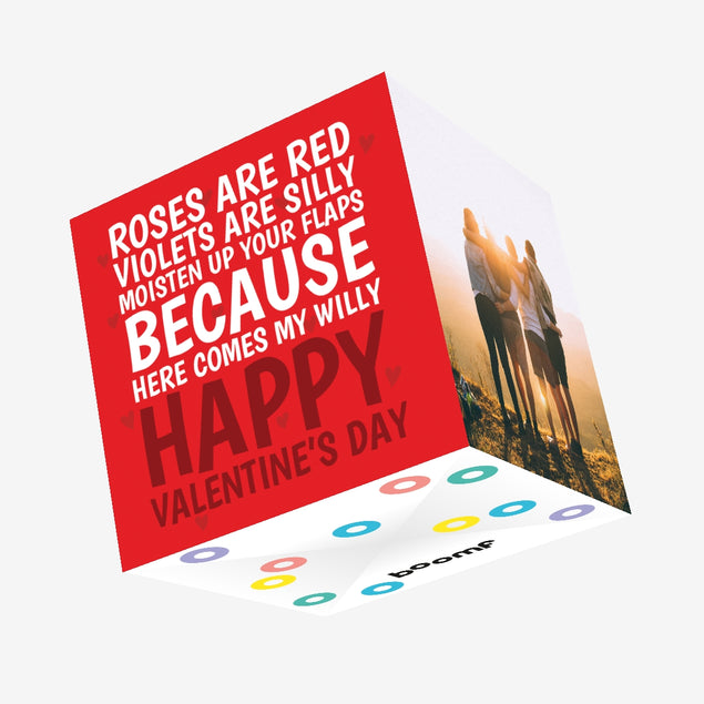 Naughty Poem Funny Valentine's Day Confetti-exploding Greetings Card