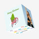 Merry Christmas Bike With Christmas Tree In A Basket Confetti-exploding Greetings Card
