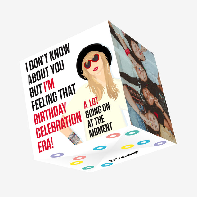 Taylor Swift Era Birthday Celebration Confetti Exploding Greetings Car