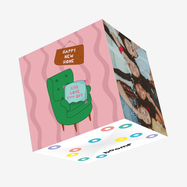 Live Love ... Funny Rude New Home Confetti-exploding Greetings Card