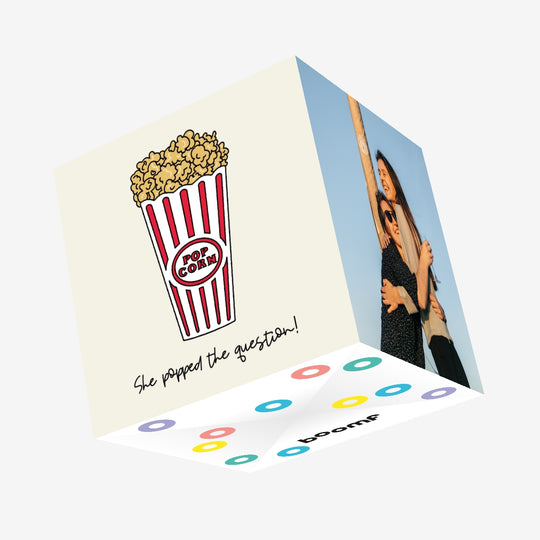 She Popped The Question Confetti-exploding Greetings Card