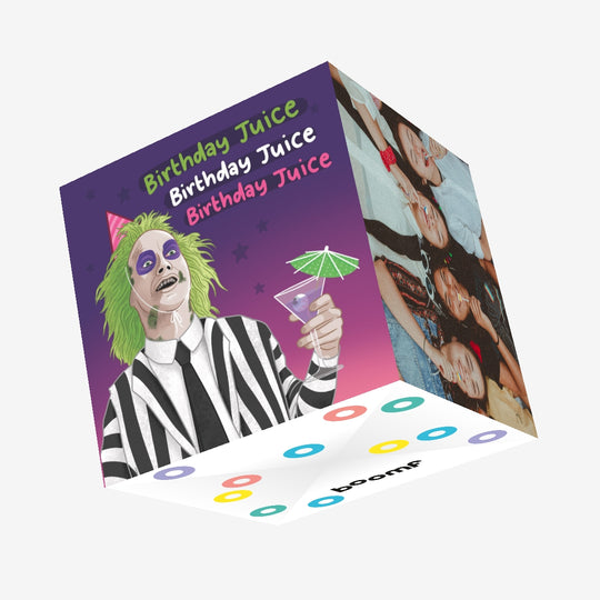 Birthday Juice - Funny Beetlejuice Confetti-exploding Greetings Card