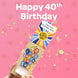 40th Birthday Cannon Confetti Shooter Card