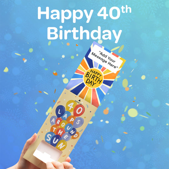 40th Birthday Cannon Confetti Shooter Card