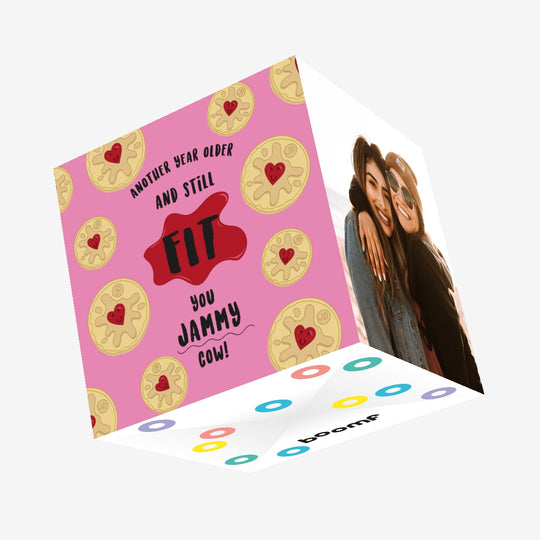 Still Fit You Jammy Cow Funny Birthday Confetti-exploding Greetings Card