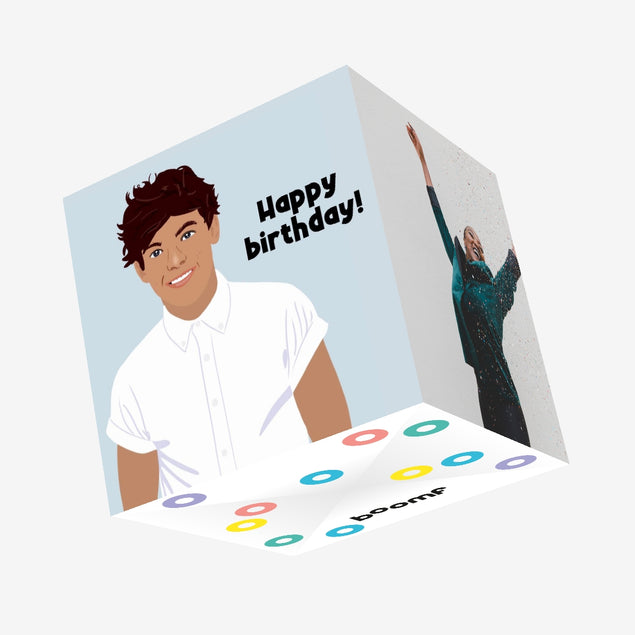 Louis Tomlinson Birthday Confetti-exploding Greetings Card