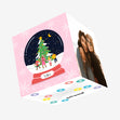 Gather Snow Globe Christmas Confetti-exploding Greetings Card