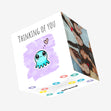 Thinking Of You Cute Squid Confetti-exploding Greetings Card