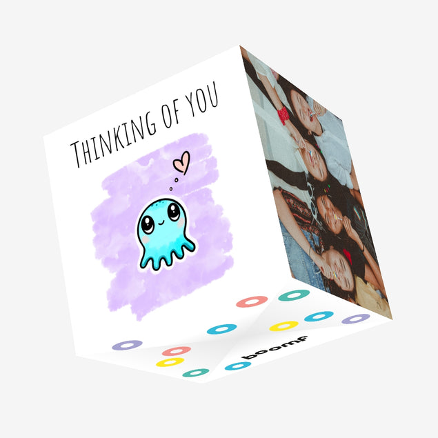 Thinking Of You Cute Squid Confetti-exploding Greetings Card