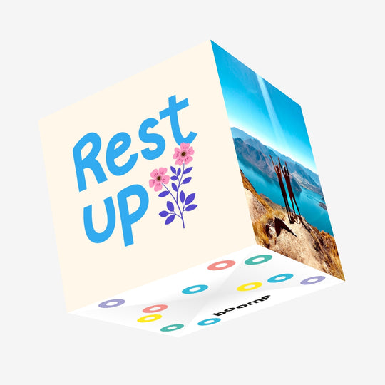 Rest Up Get Well Soon Blue Confetti-exploding Greetings Card