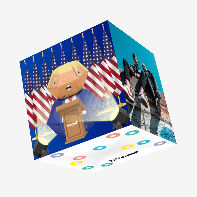 Donald Trump 3D Pop-up Confetti Wild Confetti-exploding Greetings Card