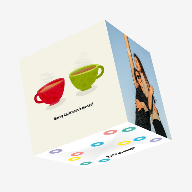 Merry Christmas Best-tea! Confetti-exploding Greetings Card