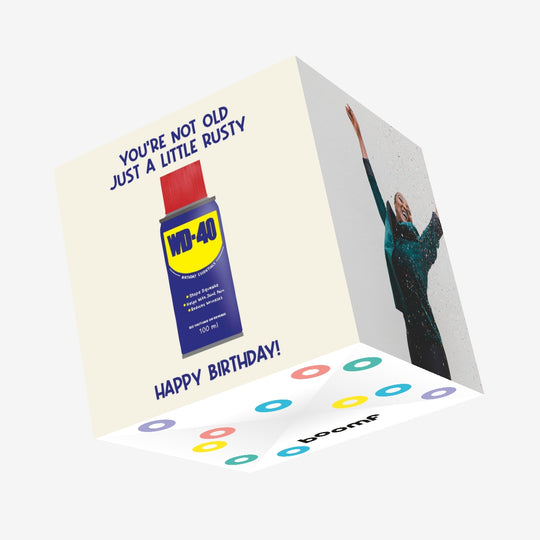 Just A Little Rusty Birthday Confetti-exploding Greetings Card