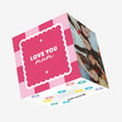 Love You Mum Modern Design Confetti-exploding Greetings Card