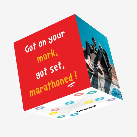 Marathoned! Congratulations Confetti-exploding Greetings Card