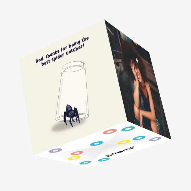 Dad, Thanks For Being The Best Spider Catcher Funny Confetti-exploding Greetings Card