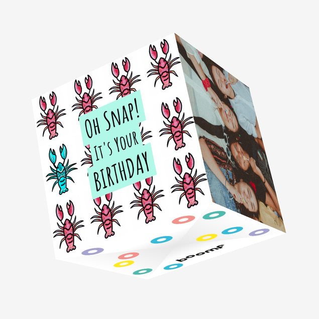 Oh Snap! Lobster Birthday Confetti-exploding Greetings Card