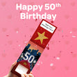 50th Birthday Cannon Confetti Shooter Card