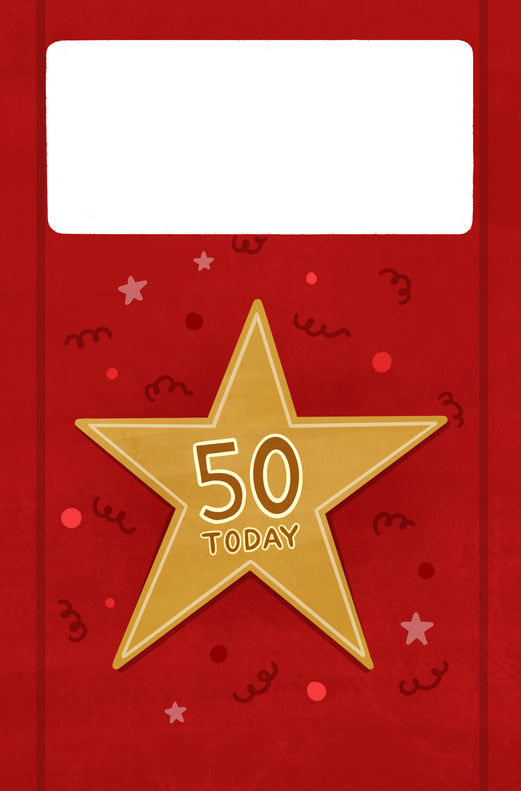 50th Birthday Cannon Confetti Shooter Card