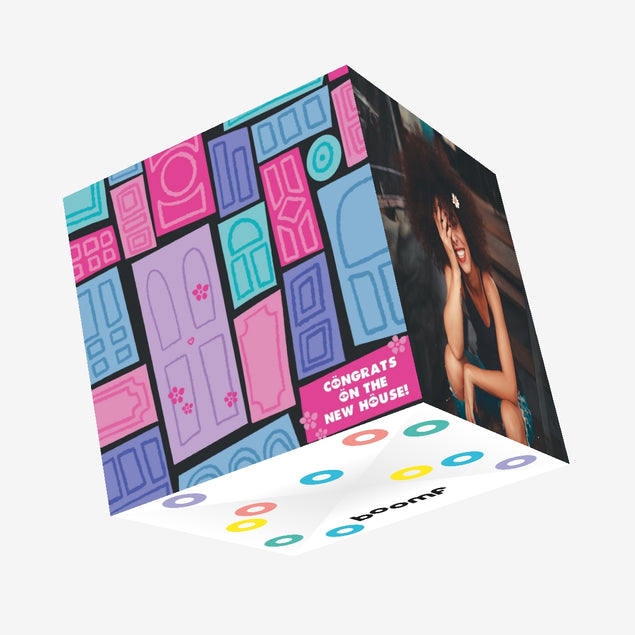 Cute Monsters Inc. Doors New Home Confetti-exploding Greetings Card