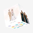 Mr & Mrs Beautiful Illustration Wedding Confetti-exploding Greetings Card