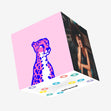 Pink Cheetah Confetti-exploding Greetings Card