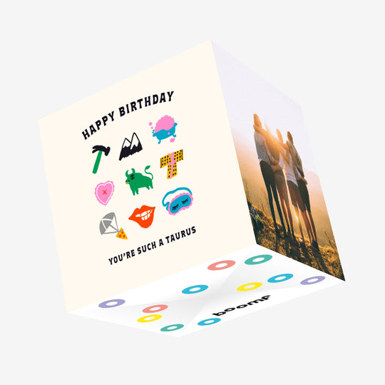 Such A Taurus Birthday Confetti-exploding Greetings Card
